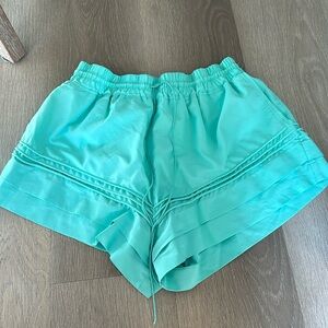 Free People Turquoise Athletic Shorts